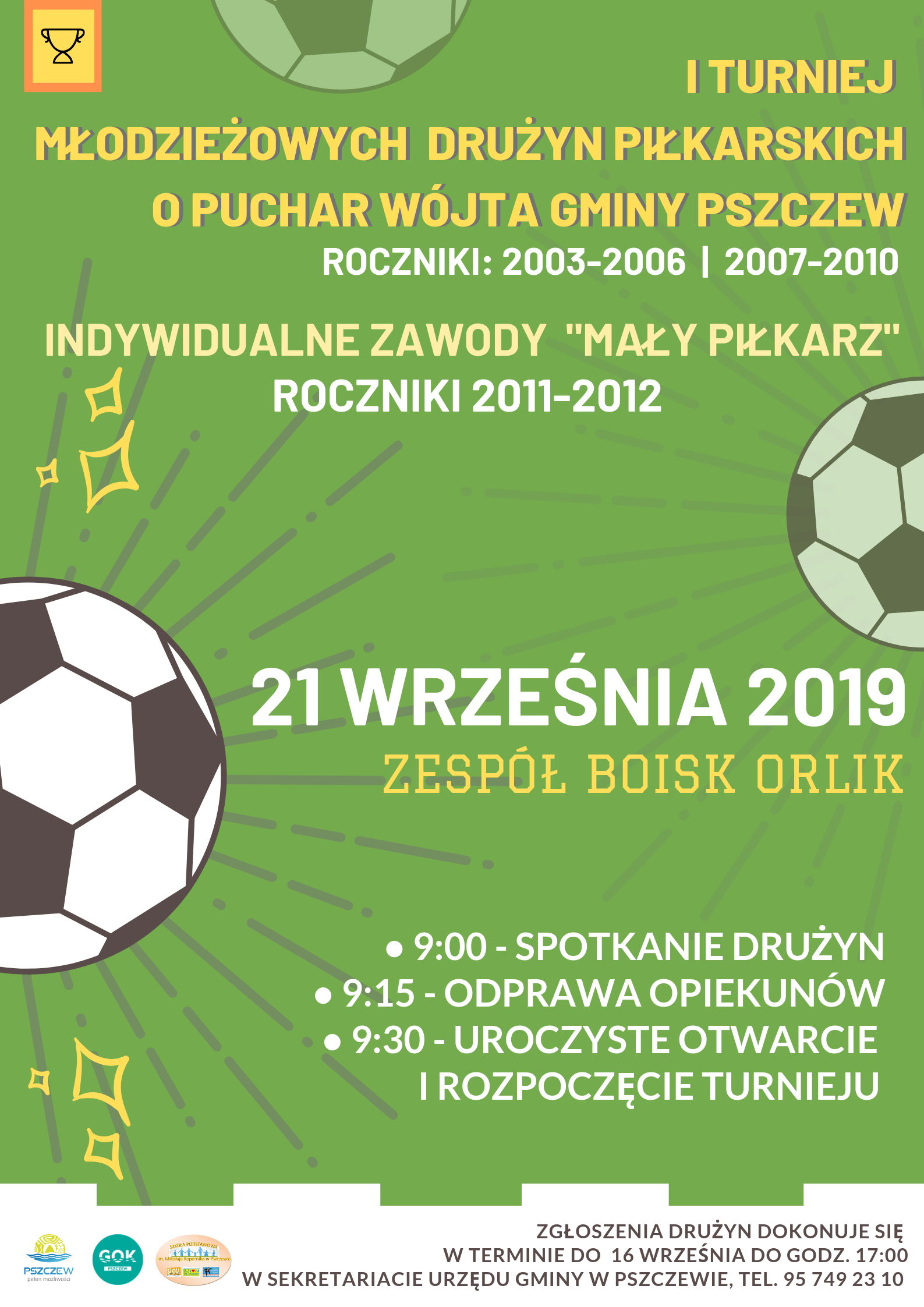 PLAKAT TURNIEJ PIŁKARSKI 2019